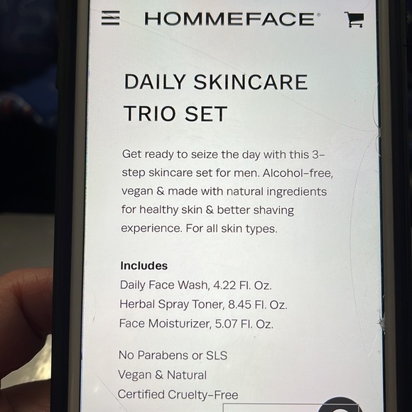 HOMMEFACE Daily skincare trio set - Picture 4 of 10
